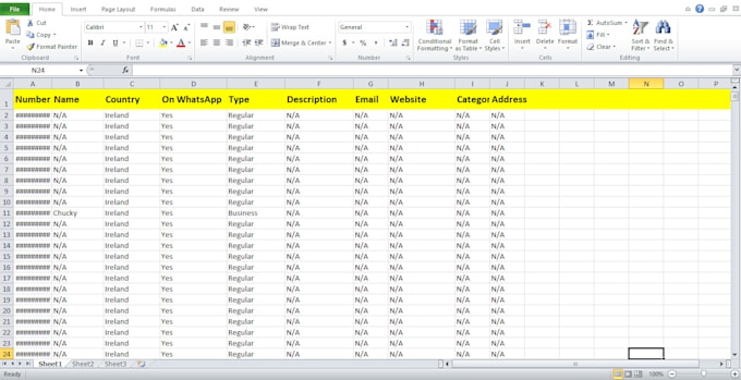 Gig Preview - Filter numbers to generate whatsapp leads targeted country