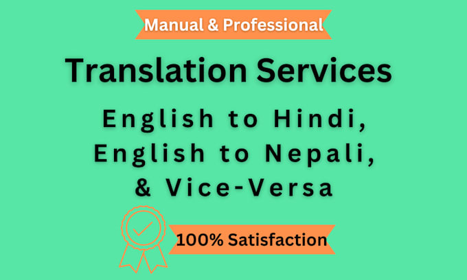 Gig Preview - Translate english to nepali hindi and vice versa