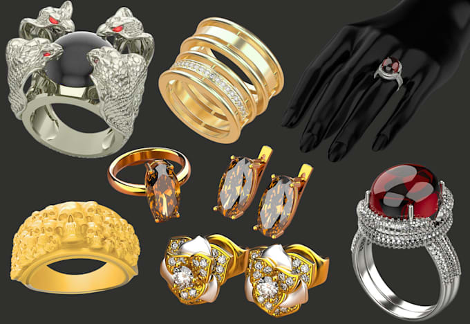 Gig Preview - Do 3d jewelry model jewelry rendering jewelry animation 3d jewelry design