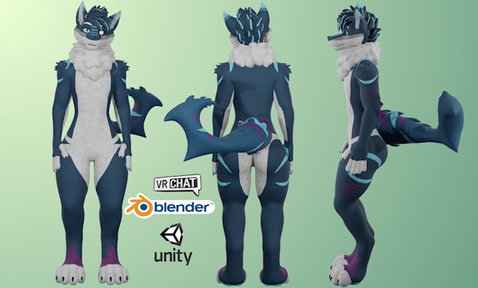 Gig Preview - Vr character, vrchat avatar with sps, 3d nsfw model, vrc furry and custom avatar