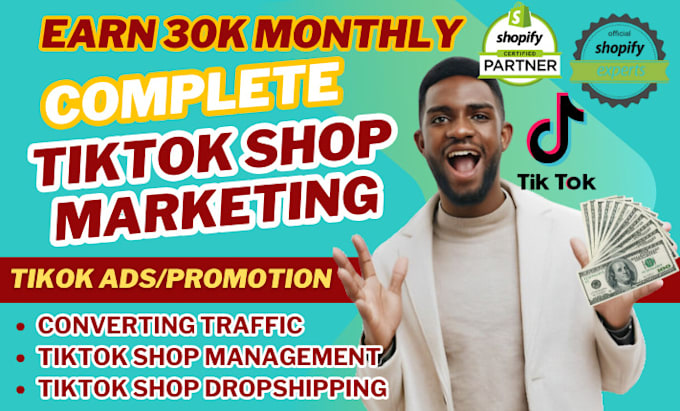 Bestseller - setup tiktok shop dropshipping, tiktok shop, tiktok ads, shopify marketing sales