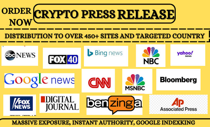 Gig Preview - Do crypto press release, press release distribution, yahoo finance, pr writing