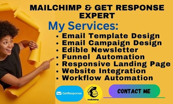 Gig Preview - Do mailchimp or getresponse email marketing campaign to grow your business