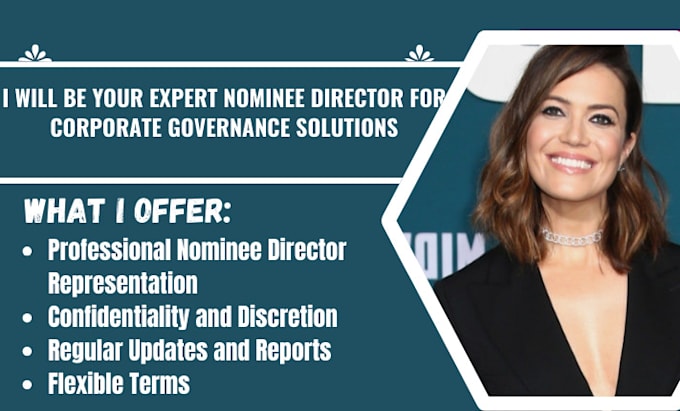 Gig Preview - Be your expert nominee director for corporate governance solutions