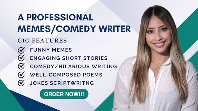 Gig Preview - Create creative writing courses, funny memes, hilarious content and unique poems