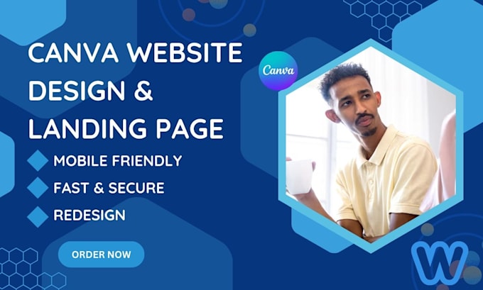 Gig Preview - Design canva website canva landing page website to figma to elementor