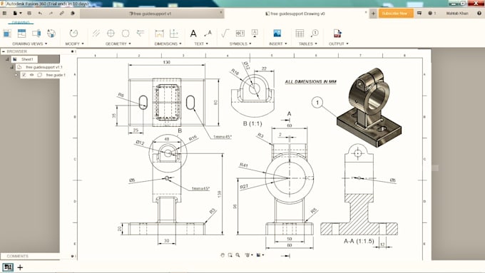 Gig Preview - Do mech drawings, 3d modeling in fusion 360, fea and thermal analysis on ansys