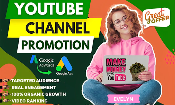 Gig Preview - Organic viral youtube promotion video marketing  with google ads SEO promotion