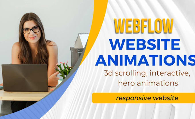 Gig Preview - 3d webflow website animations, scrolling loading parallax interactive animation