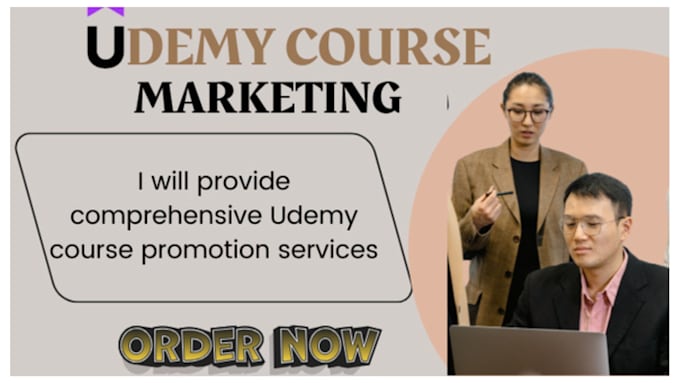 Gig Preview - Do udemy course promotion  course marketing website promotion