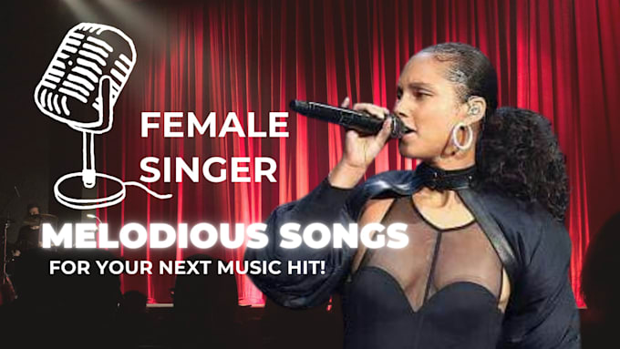 Gig Preview - Be your female singer lead vocal for rock edm songwriter female vocalist