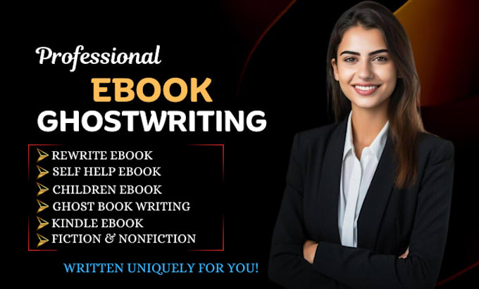 Gig Preview - Be your 50k ebook ghostwriter, rewrite ebook, ghost book writer, nonfiction