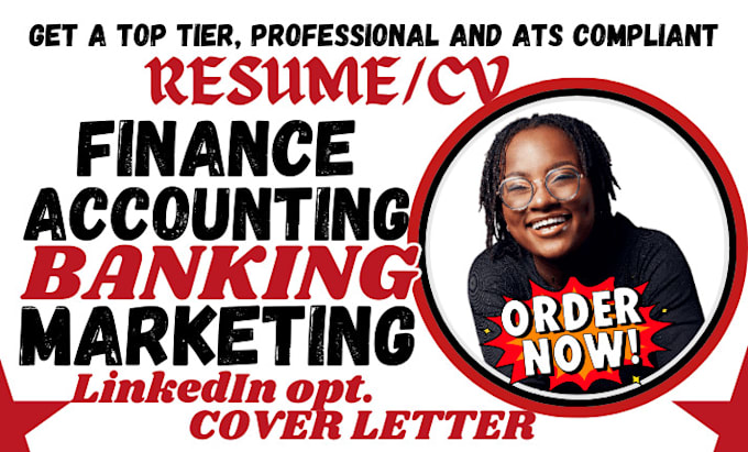 Gig Preview - Write banking, accounting, marketing, sales, finance, investment resume