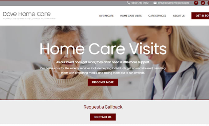 Gig Preview - Design any medical healthcare home care dental clinic website