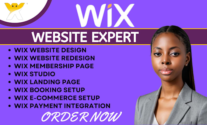 Gig Preview - Wix modern website design wix redesign wix booking membership wix seo wix studio