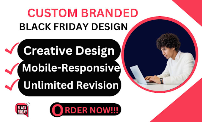 Gig Preview - Design your black friday email campaigns