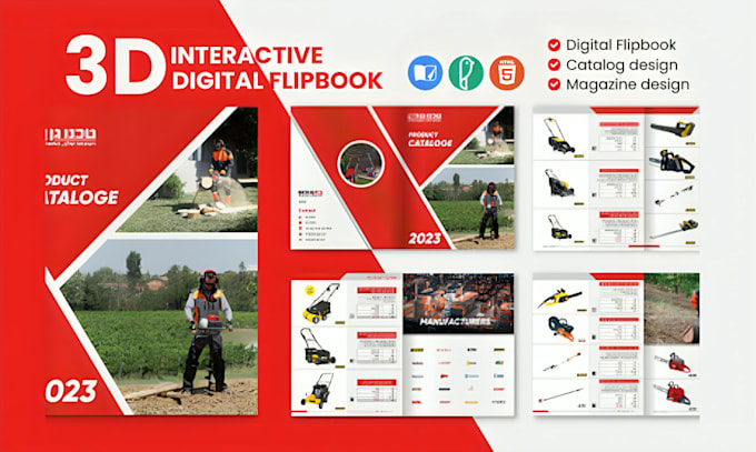 Gig Preview - Do 3d interactive flipbook design, for product catalog, magazine, and brochure