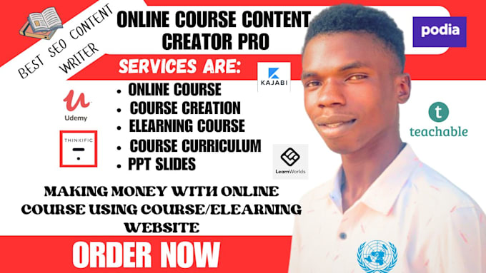 Gig Preview - Build online course content course creation course curriculum course website ppt