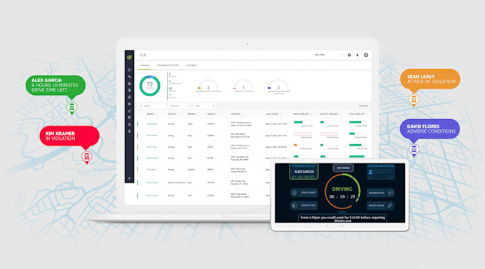 Gig Preview - Build vehicle logging app, fleet management app, eld software, logistic app