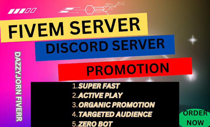 Gig Preview - Promote fivem server to active USA, spanish group, discord dayz rust game serve