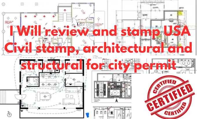 Gig Preview - Do michigan pe stamp, oregon pe stamp, utah pe stamp for USA city permit