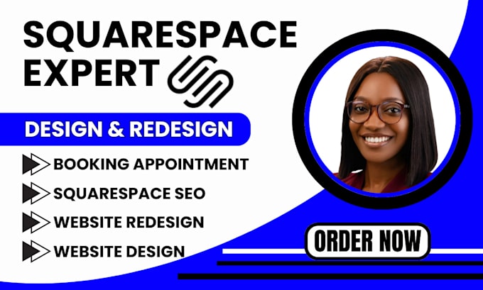 Gig Preview - Build squarespace website design squarespace redesign square online SEO