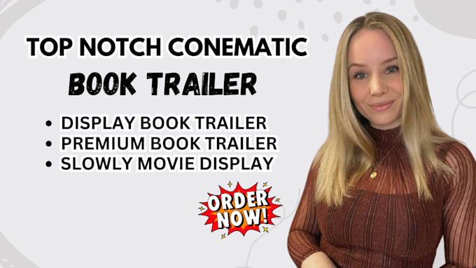 Gig Preview - Create a stylish book trailer, make top notch cinematic commercial book trailer