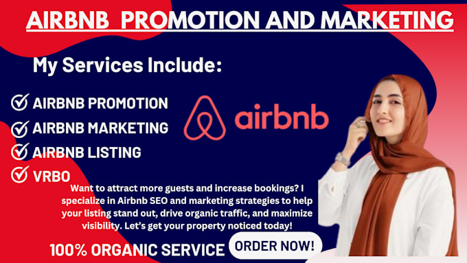 Gig Preview - Do airbnb promotion airbnb marketing airbnb listing vrbo and booking