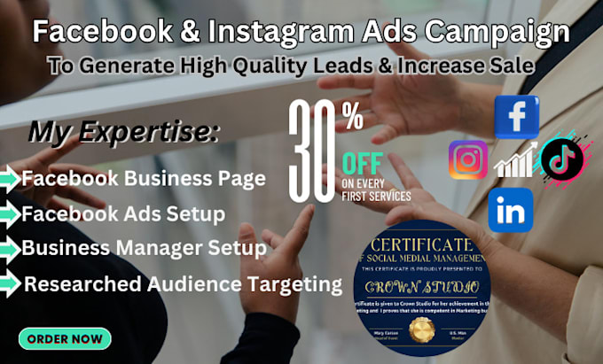 Gig Preview - Setup facebook ads campaign to generate potential leads and increase your sales