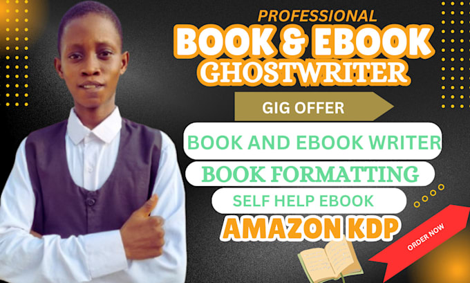 Gig Preview - Ghostwrite amazon kdp self help, non fiction, cookbook, ebook writer kdp book