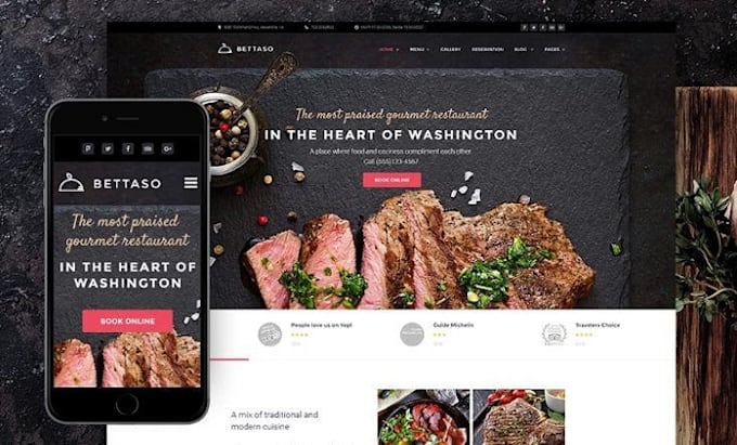 Gig Preview - Build a modern restaurant website with booking and food delivery features