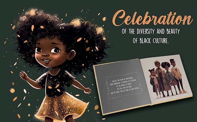 Gig Preview - Design 3d african american children book illustrations for KDP storybooks