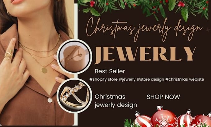 Gig Preview - Make profitable christmas jewerly shopify store, jewerly website, fashion store