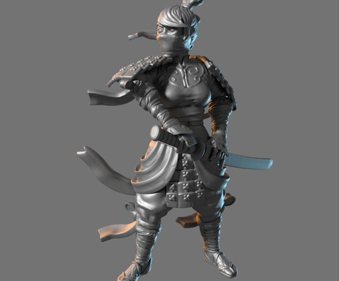 Gig Preview - Resculpt realistic 3d miniature character,action figurine, dnd cut,tabletop, stl