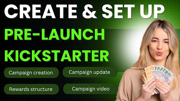 Gig Preview - Create and design pre launch pages for indiegogo and kickstarter campaign