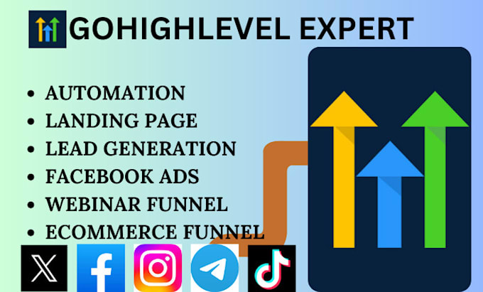 Bestseller - be your gohighlevel expert for ghl custom website landing page fb ads