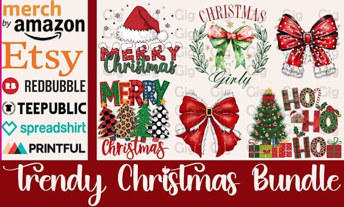 Bestseller - create trendy christmas designs for your print on demand store