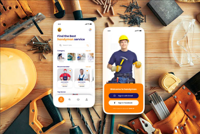 Gig Preview - Build handyman app, tree trimming app, cleaning, plumbing, home service website