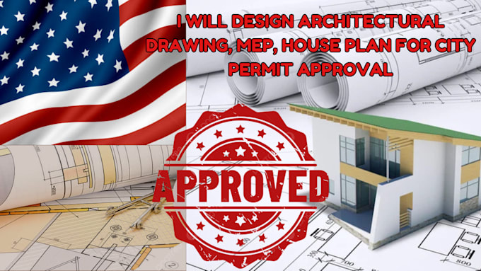 Gig Preview - Design all architectural drawing, floor plan, mep, house plan for city permit