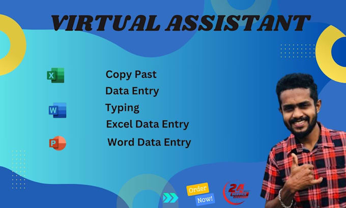 Gig Preview - Be your virtual assistant for data entry, copy past, typing