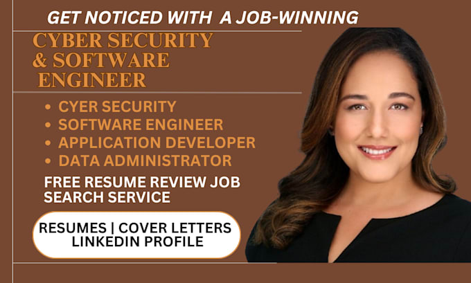 Gig Preview - Write cyber security resume, data analyst, soc analyst, software engineer cv