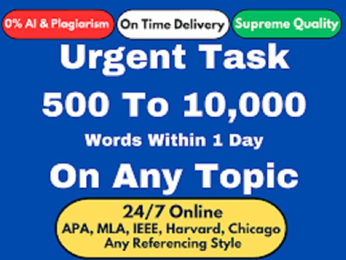 Gig Preview - Do urgent essay writing in apa style