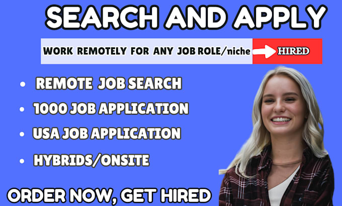 Gig Preview - Reverse recruiter, remote jobs, search and apply 1000 USA job application