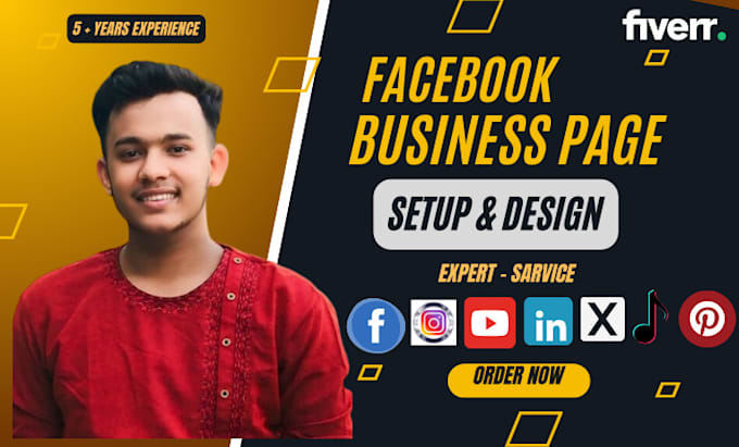 Gig Preview - Do facebook business page create and setup, fb fan page,