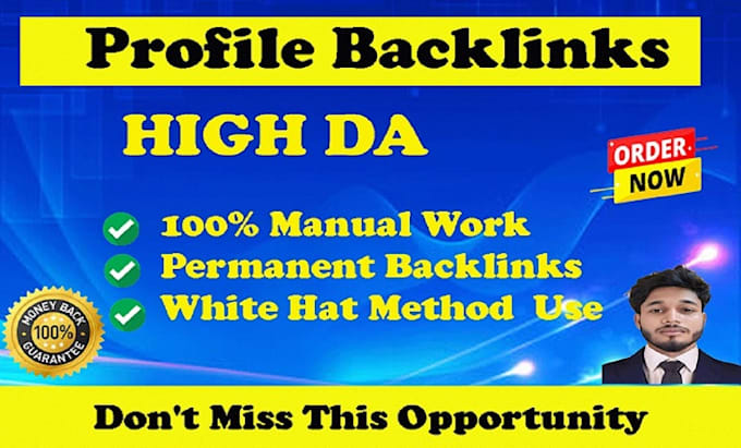 Gig Preview - Create 150 profile backlinks