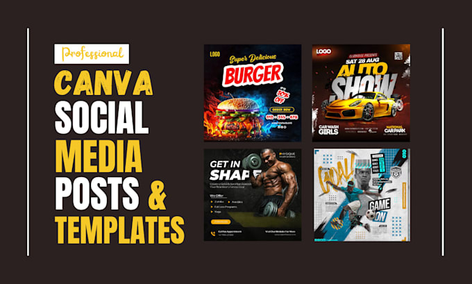 Gig Preview - Design canva templates for your social media posts,logo,banner