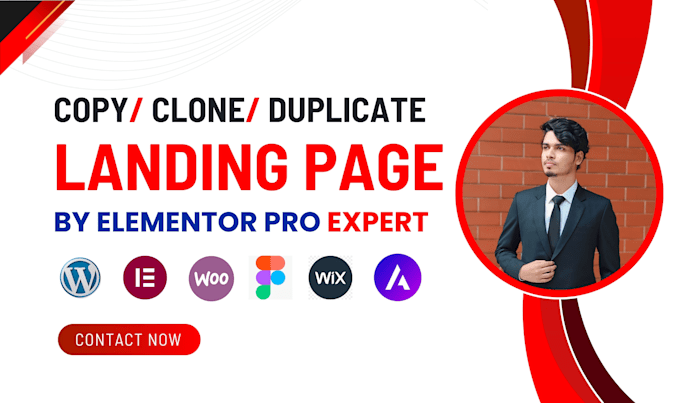 Gig Preview - Copy clone landing page responsive wordpress website with elementor pro