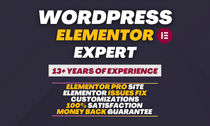 Gig Preview - Create elementor pro wordpress site and fix wordpress elementor issues