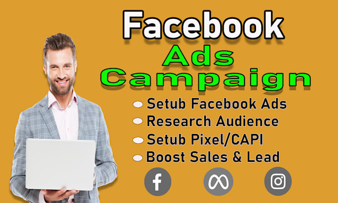 Gig Preview - Create setup and manage your facebook ads campaign or ig ads