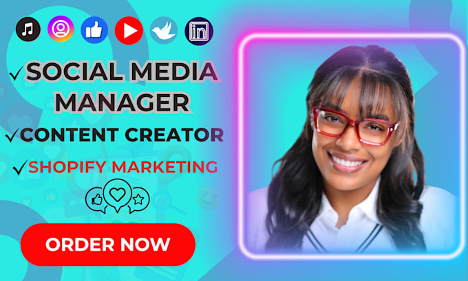 Gig Preview - Be your social media manager and content creator sales funnel shopify marketing